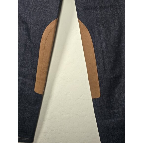 NWOT Kerrits Women’s Stretch Denim Knee Patch Breeches M Color-Bloc Riding Pants - Picture 8 of 16